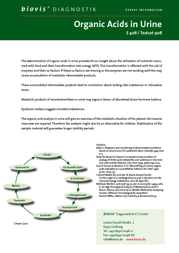 Organic Acids in Urine