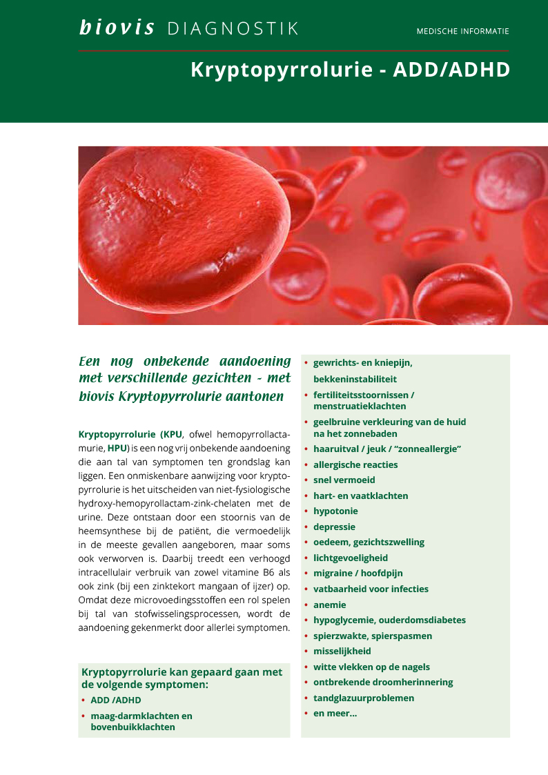 Biovis Kryptopyrrolurie - ADS/ADHS