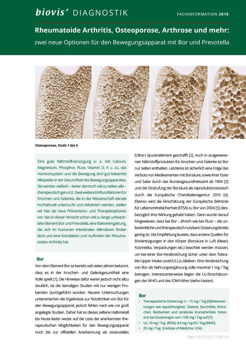 Biovis Rheumatoide Arthritis, Osteoporose, Arthrose.