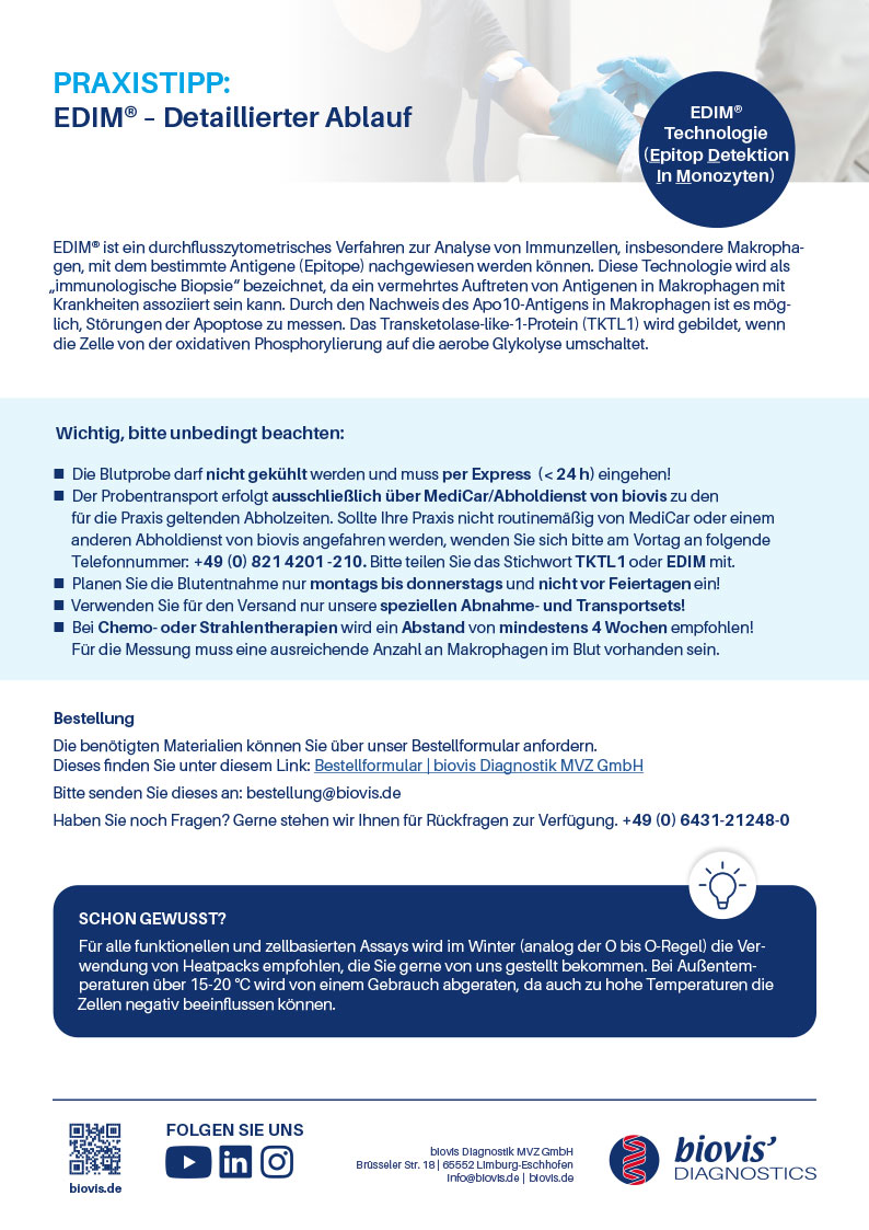 Informationen zur Präanalytik